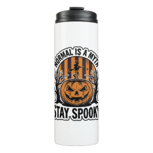 Spooky Pumpkin Witch Vintage Engraving Halloween S Thermal Tumbler