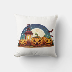 Spooky pumpkins cushion