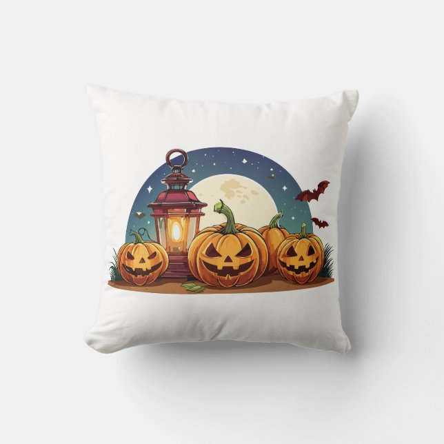 Spooky pumpkins cushion (Front)