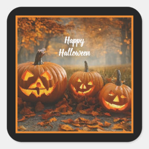 Spooky Pumpkins Family Collection Square Sticker