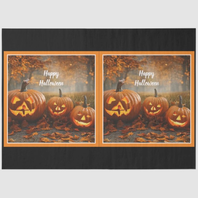 Spooky Pumpkins Family Collection Tissue Paper (Front)