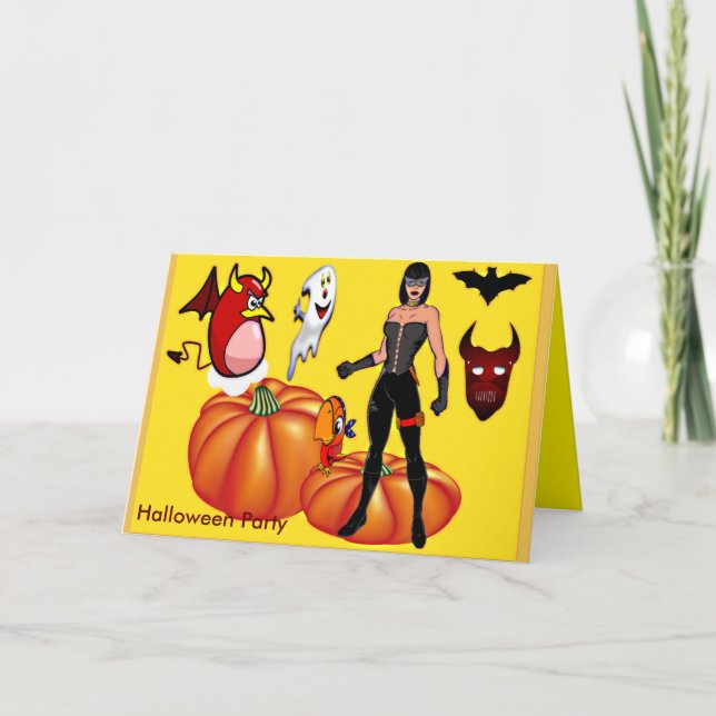 Spooky Pumpkins Witch Ghosts Ghouls Invitation (Front)