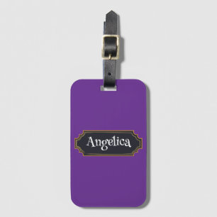 Spooky Purple Custom Name Luggage Tag