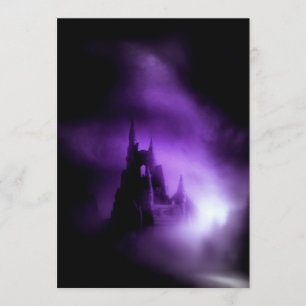 Spooky Purple Haunted Castle Invitation