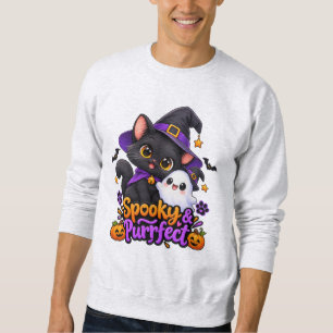 Spooky & Purrfect Cute Halloween Cat Sweatshirt