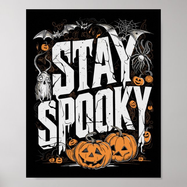 Spooky Quote Halloween Drink Coffee Funny Apparel  Poster (Front)
