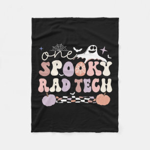 Spooky Radiology Tech Halloween Rad Technologist R Fleece Blanket