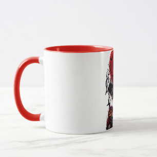 Spooky Raven Halloween Gothic Graveyard Moon Desig Mug