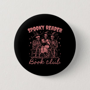 Spooky Reader Book Club D Red 6 Cm Round Badge