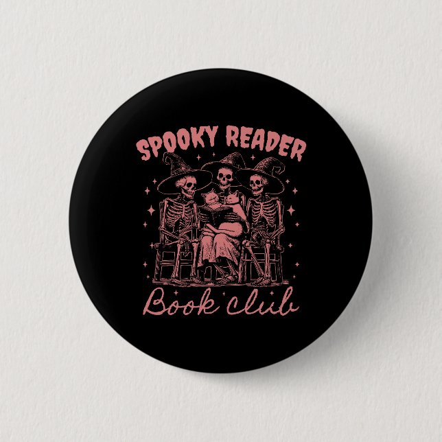 Spooky Reader Book Club D Red 6 Cm Round Badge (Front)