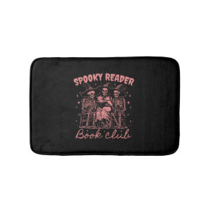 Spooky Reader Book Club D Red Bath Mat
