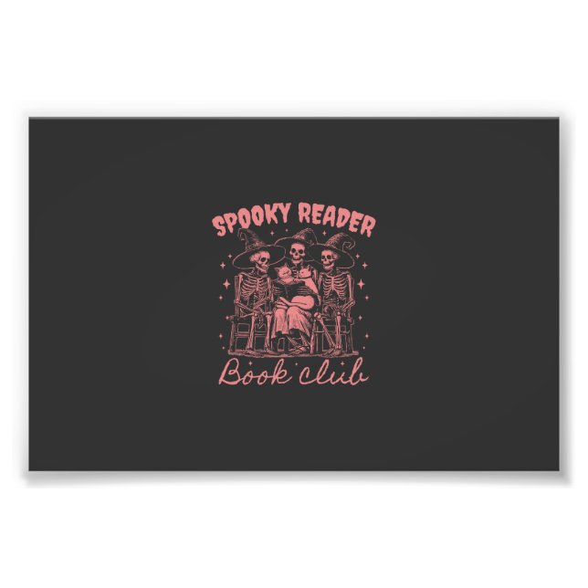 Spooky Reader Book Club D Red Photo Print (Front)