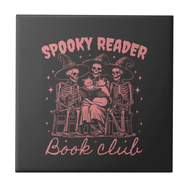 Spooky Reader Book Club D Red Tile (Front)