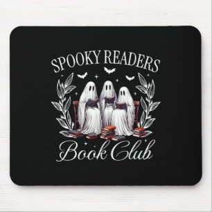 Spooky Readers Book Club Funny Ghost Teacher Happy Mouse Mat