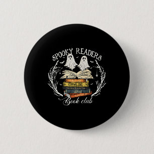 Spooky Readers Book Club Teacher Funny Ghost Happy 6 Cm Round Badge