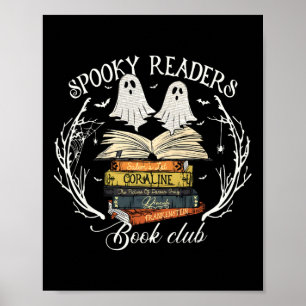Spooky Readers Book Club Teacher Funny Ghost Happy Poster