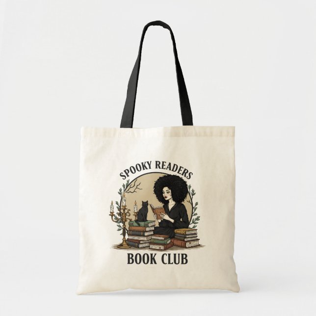 Spooky Readers Book Club Tote Bag  (Front)