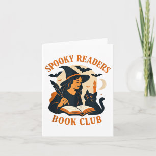 Spooky Readers Book Club Witch Cat Magic Tank Top_ Card