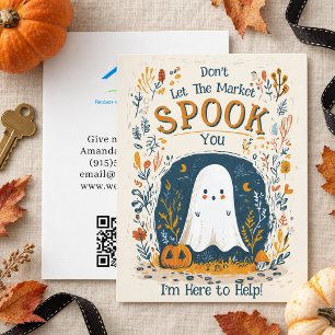 Spooky Realtor Pop By Marketing Holiday Card