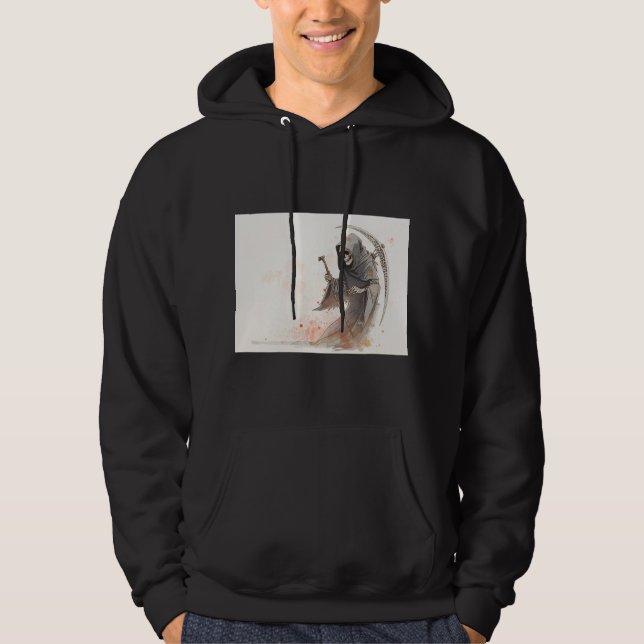 Spooky Reaper Halloween Hoodie. Hoodie (Front)