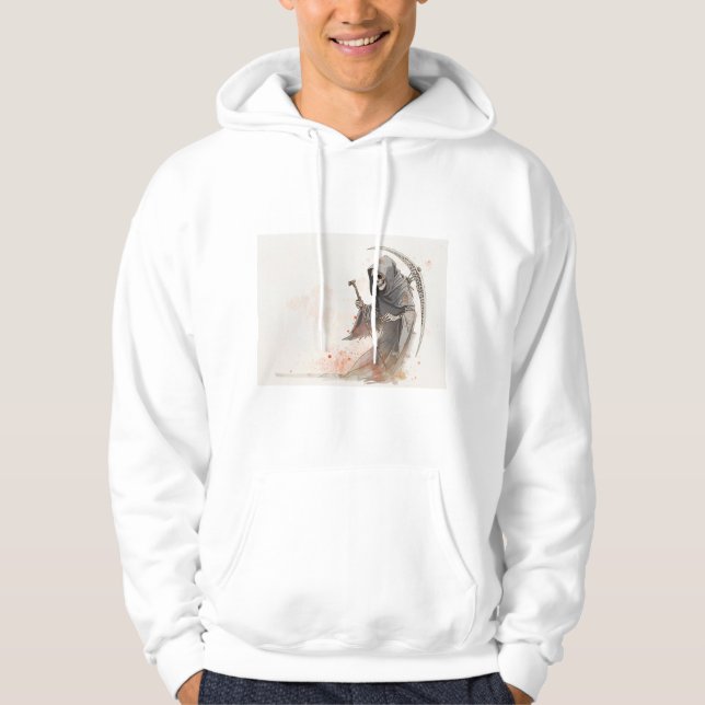 Spooky Reaper Halloween Hoodie. Hoodie (Front)