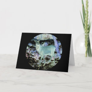 Spooky Red Deer Stag Haunted Forest Atmosphere Card