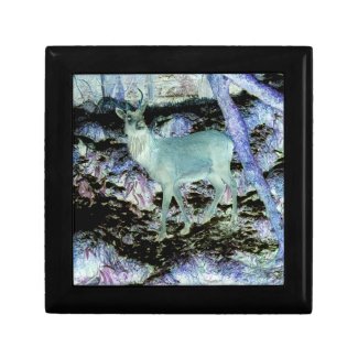 Spooky Red Deer Stag Wooden Keepsake Gift Box