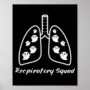 Spooky Respiratory Therapy RT Funny Halloween Poster