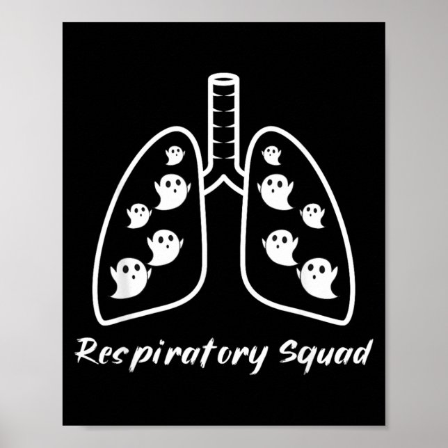 Spooky Respiratory Therapy RT Funny Halloween Poster (Front)