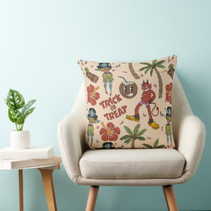 Spooky Reto Luau Cushion