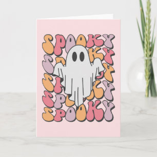 Spooky Retro Ghost Card