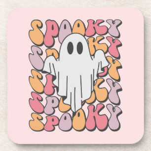 Spooky Retro Ghost Coaster