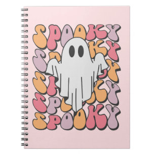 Spooky Retro Ghost Notebook