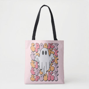 Spooky Retro Ghost Tote Bag