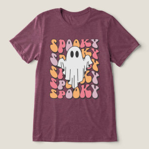 Spooky Retro Ghost Tri-Blend Shirt