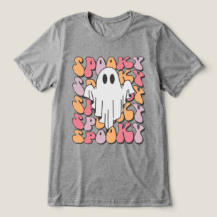 Spooky Retro Ghost Tri-Blend Shirt