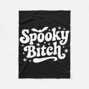 Spooky Retro Halloween Witch Quote Saying Ts Gift Fleece Blanket
