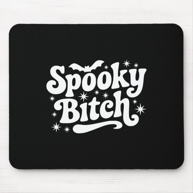Spooky Retro Halloween Witch Quote Saying Ts Gift  Mouse Mat (Front)