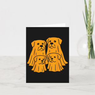 Spooky Rottweiler Halloween Ghost Family Funny Dog Card