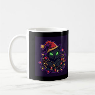 Spooky Santa Cat Christmas Coffee Mug