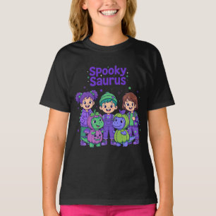 Spooky Saurus Dino Pumpkin Costume Cute Halloween T-Shirt