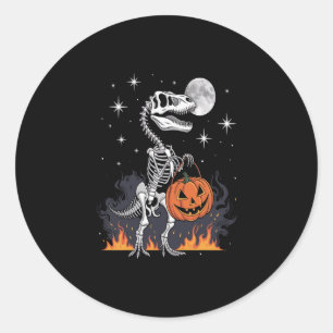 Spooky Saurus Halloween Dinosaur Classic Round Sticker