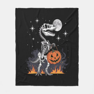 Spooky Saurus Halloween Dinosaur Fleece Blanket