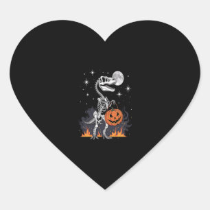 Spooky Saurus Halloween Dinosaur Heart Sticker