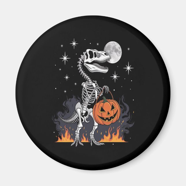 Spooky Saurus Halloween Dinosaur Magnet (Front)