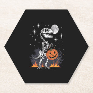 Spooky Saurus Halloween Dinosaur Paper Coaster