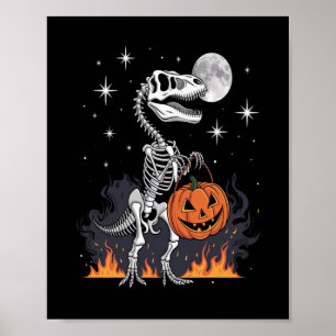 Spooky Saurus Halloween Dinosaur Poster