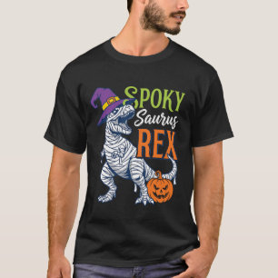 Spooky Saurus Rex Mummy Dinosaur Halloween T-Shirt