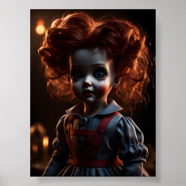 Spooky Scary Creepy Horror Halloween Themed Doll Poster (Front)