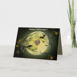 Spooky Scary Crow Gory Happy Halloween Quote Invitation